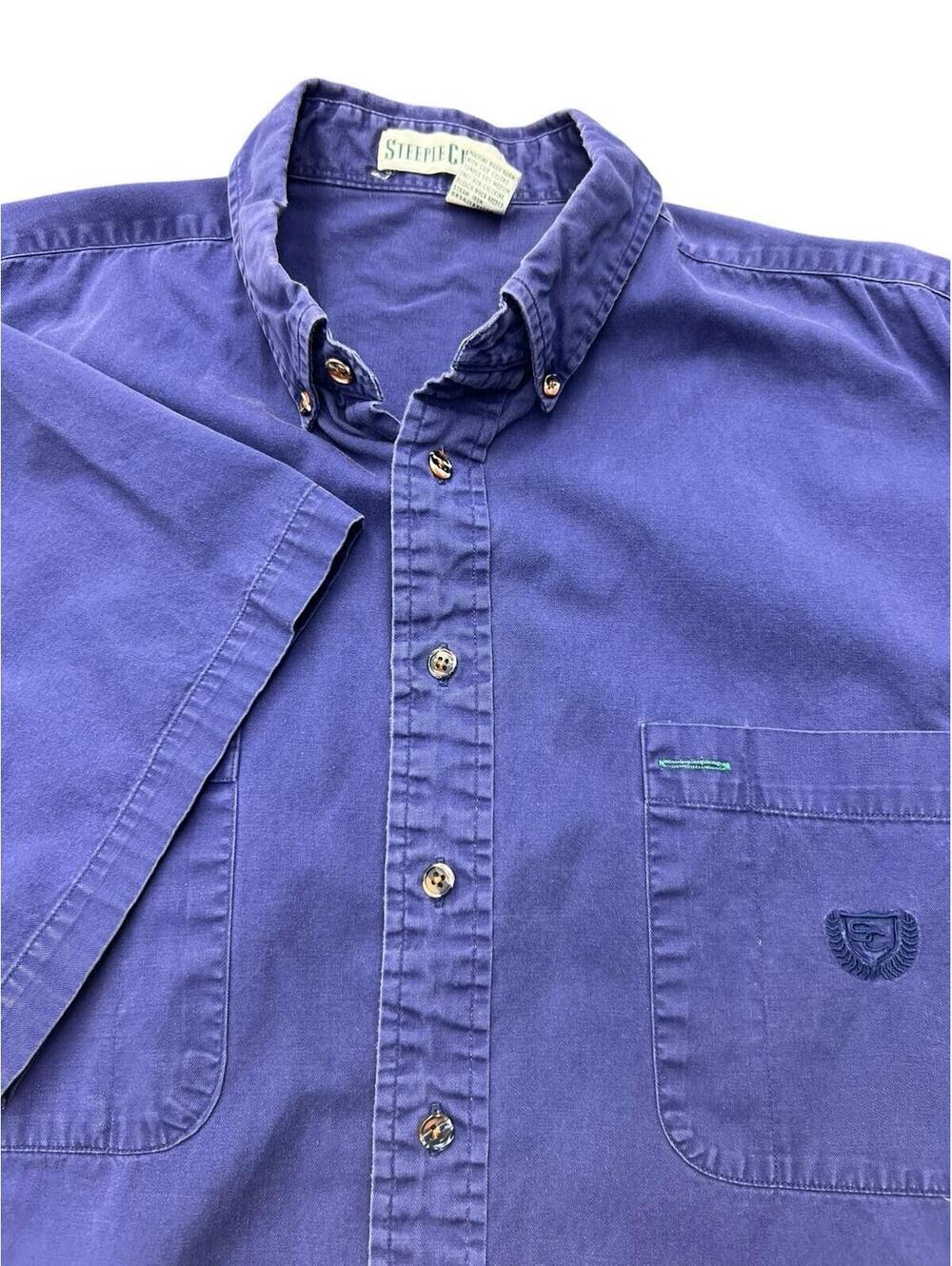 Vintage Steepie Creek Blue Button Down Shirt | Preppy Americana Cotton